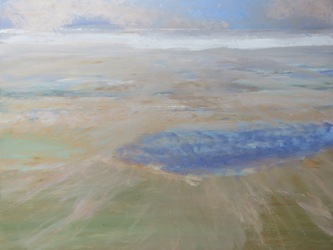 Gezandstraald, acryl op linnen 80x100cm